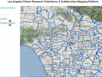 Los Angeles Citizen Research Collection mapping platform